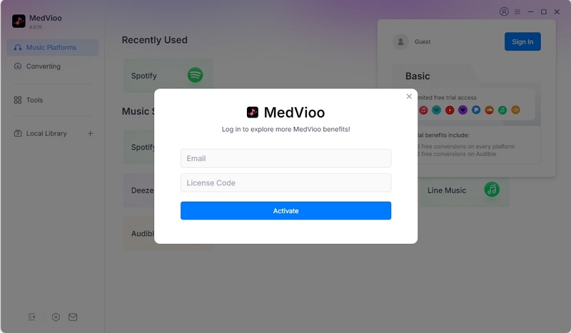 activate MedVioo Audio