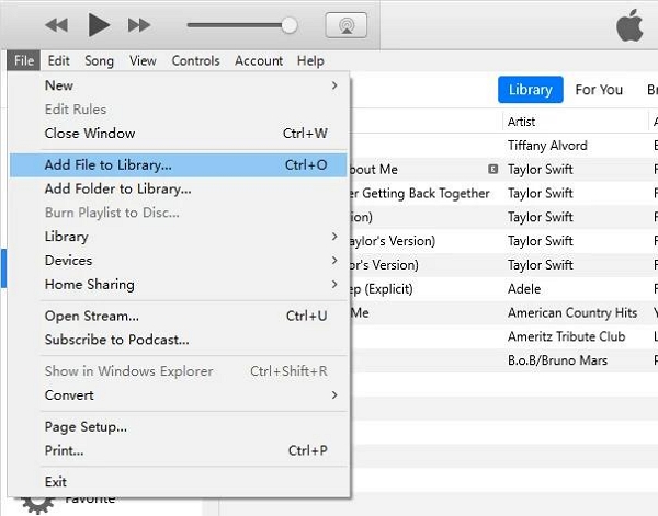 Add File to Library | amazon music apple watch