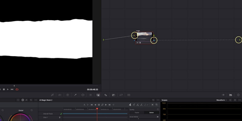 choose Add Alpha Output | Add a Background to a Music Performance on AI