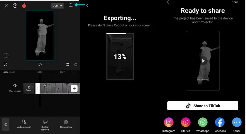 tap Export | Add a Background to a Music Performance on AI