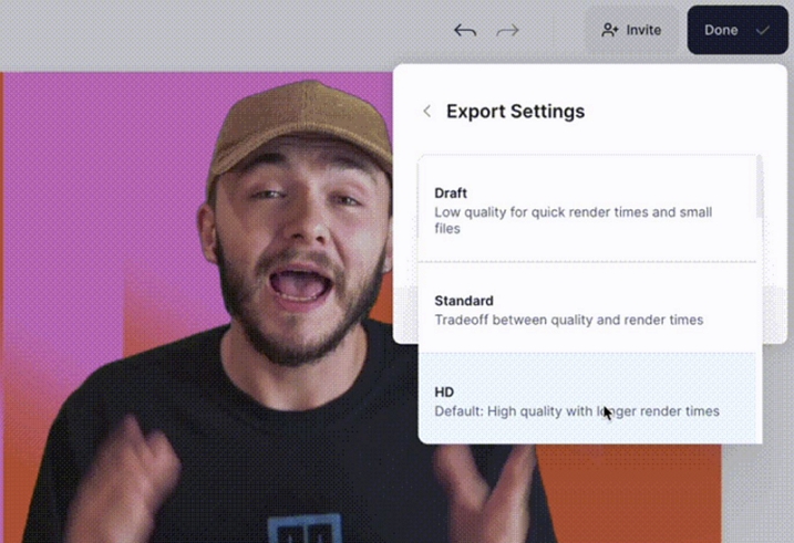 use Export | Add a Background to a Music Performance on AI