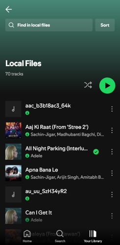 Android Local Files folder | Add MP3 to Spotify