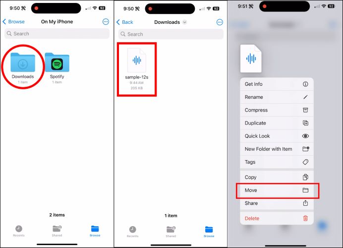 tap Move | Add MP3 to Spotify