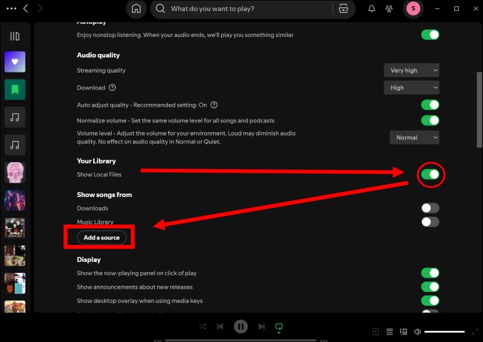 click Add a Source | Add MP3 to Spotify