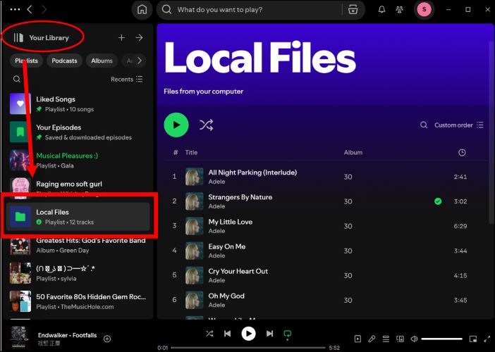 Local Files folder | Add MP3 to Spotify