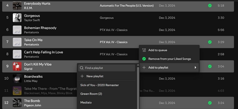 add multiple songs | Add Songs to Playlists on Spotify