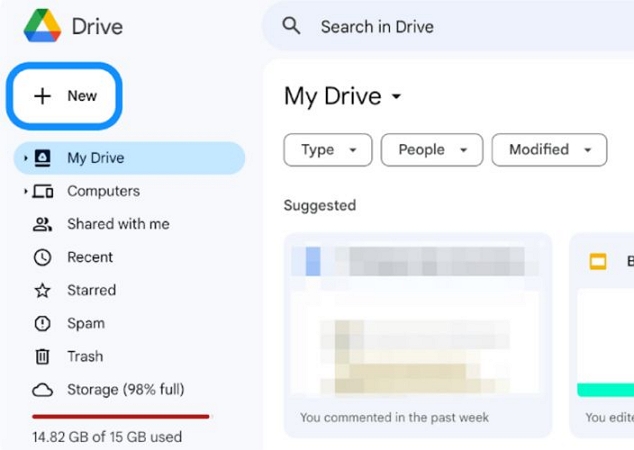 click New | Add Music to Google Slides from YouTube