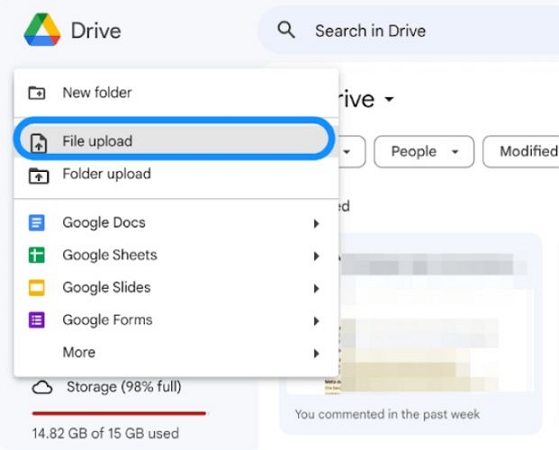 pick File upload | Add Music to Google Slides from YouTube