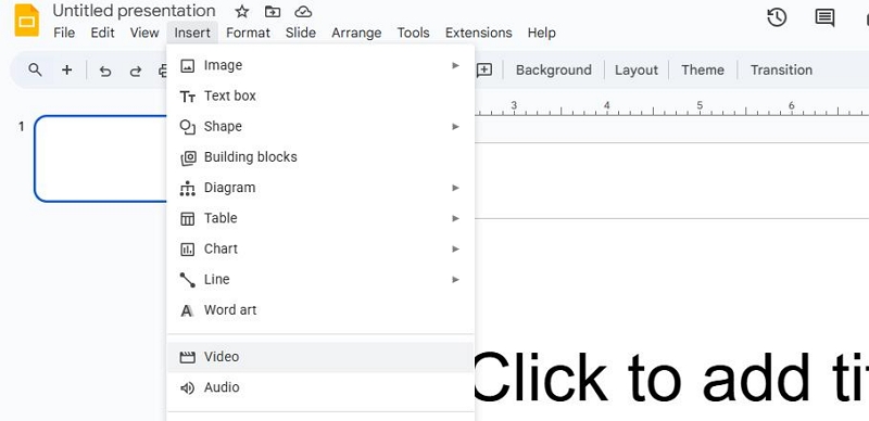 select Video | Add Music to Google Slides from YouTube