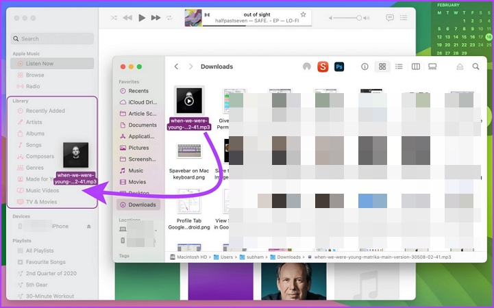 Library section | Add Music to iMovie