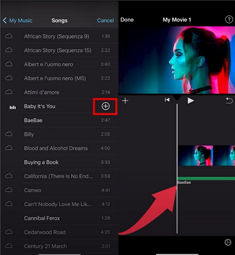 hit + | Add Music to iMovie