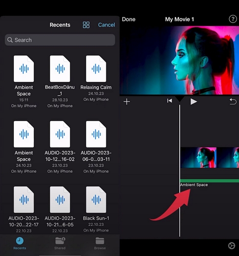 import local files | Add Music to iMovie