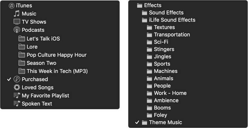 stock sounds | Add Music to iMovie