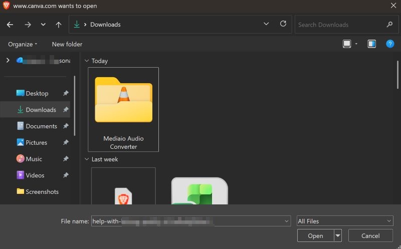 pick exported tracks | Add Music to Canva from Spotify