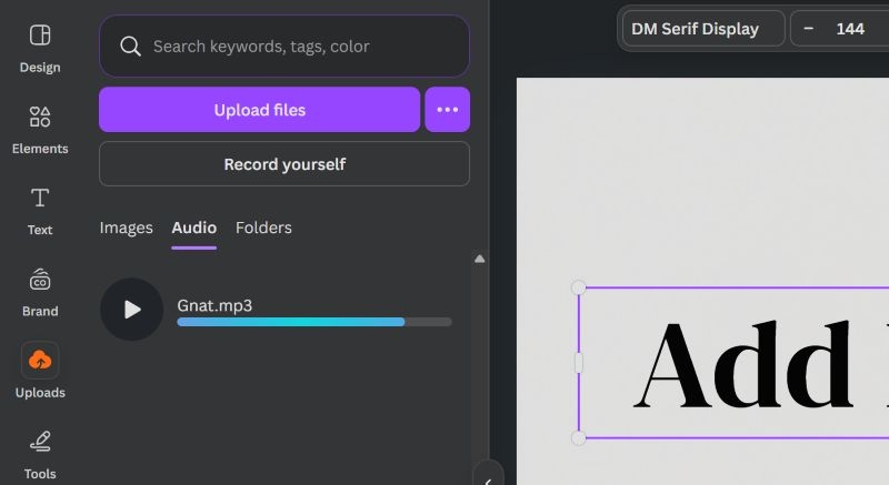 use local Spotify song | Add Music to Canva from Spotify