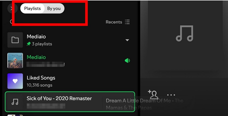 dimmed playlists | Add Songs to Playlists on Spotify