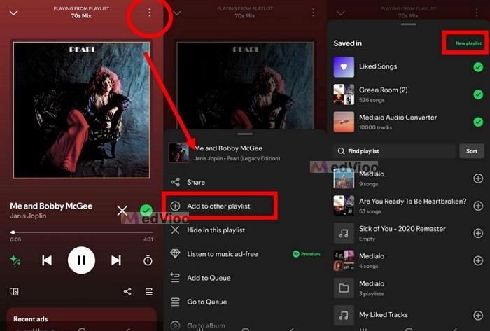 bring up Now Playing | Add Songs to Playlists on Spotify