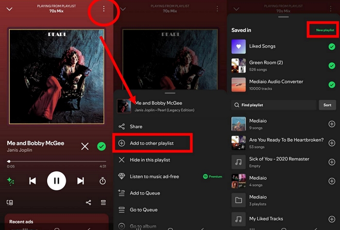 bring up Now Playing | Add Songs to Playlists on Spotify