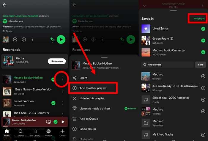 select Add to playlist | Add Songs to Playlists on Spotify