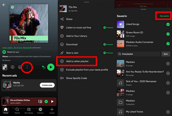 look for Add to other playlist | Add Songs to Playlists on Spotify