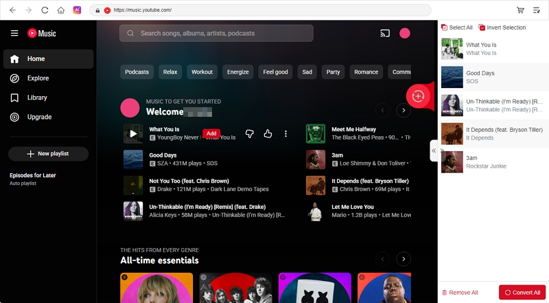 drop tracks to Add | Embed YouTube Music in PowerPoint