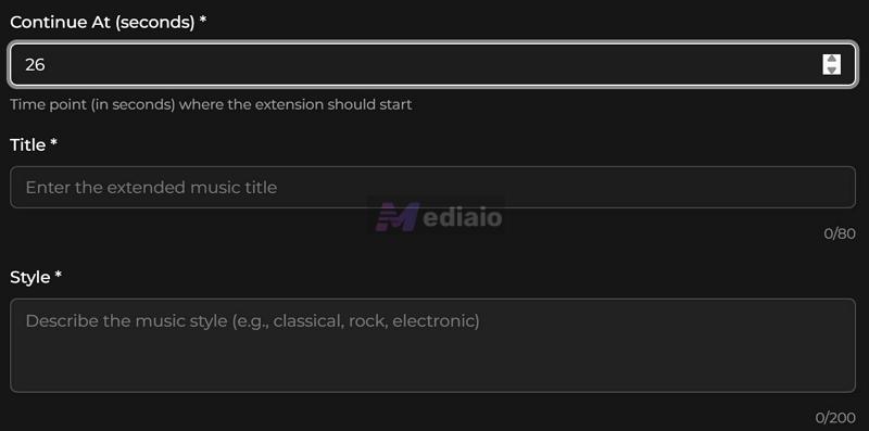 scroll down Continue At | AI Music Extenders