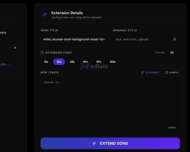 preview results | AI Music Extenders