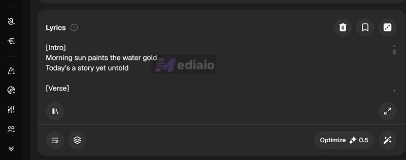 paste lyrics | AI Music Extenders