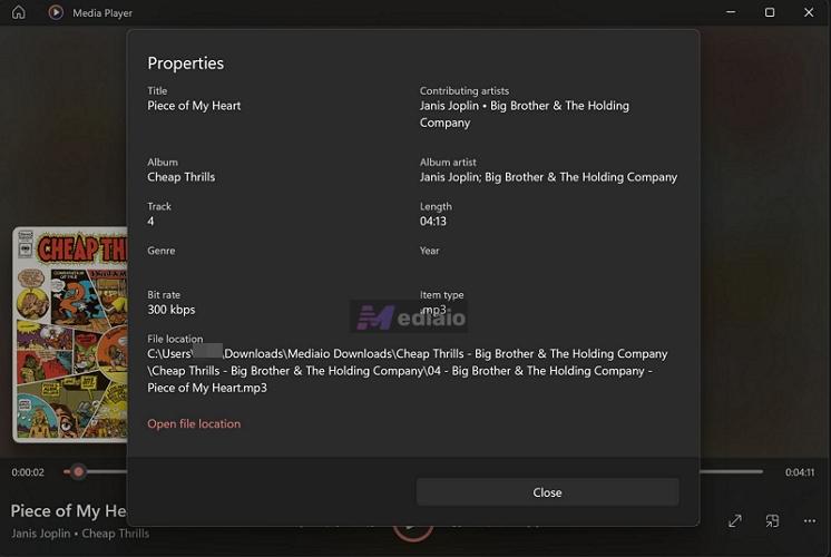 open destination folder | VLC Media Player Convert to MP3
