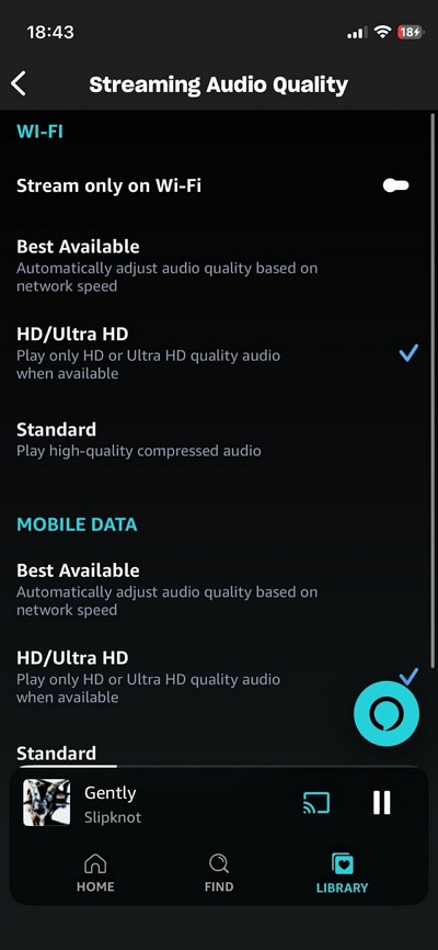Streaming Audio Quality | amazon music hd