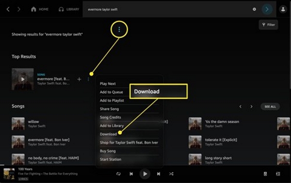 Check Download Queue | where are amazon music downloads stored
