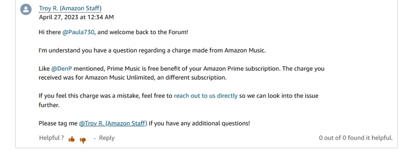 Prime includes Amazon Music Prime | being charged for Amazon Music