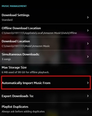 automatically import music from | import an itunes playlist to amazon music