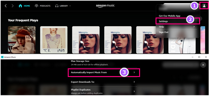 automatically import music from | convert youtube playlists to amazon music