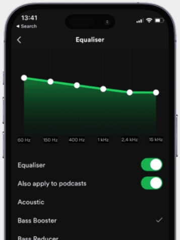 set Equalizer to normal | Spotify on CarPlay