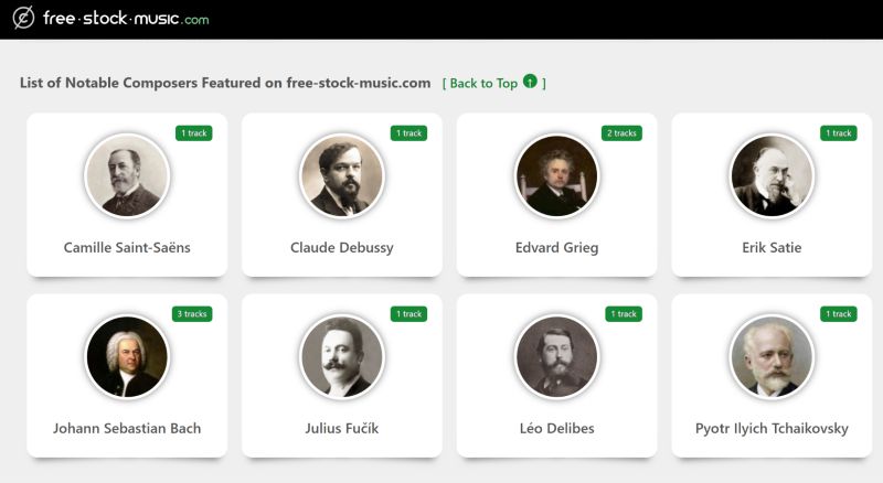 select a composer | Copyright-Free Classical Music