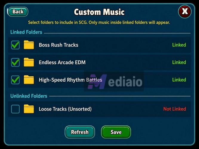 create folders | Put Your Own Music in Steel Century Groove