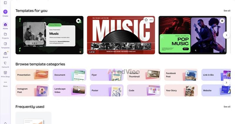 search music in Canva | Spotify Slides Templates