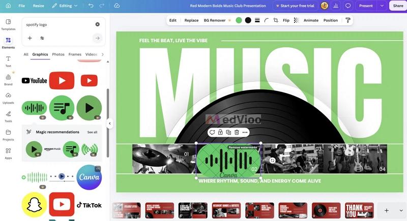 Canva Elements | Spotify Slides Templates