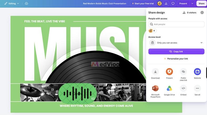 click Share | Spotify Slides Templates