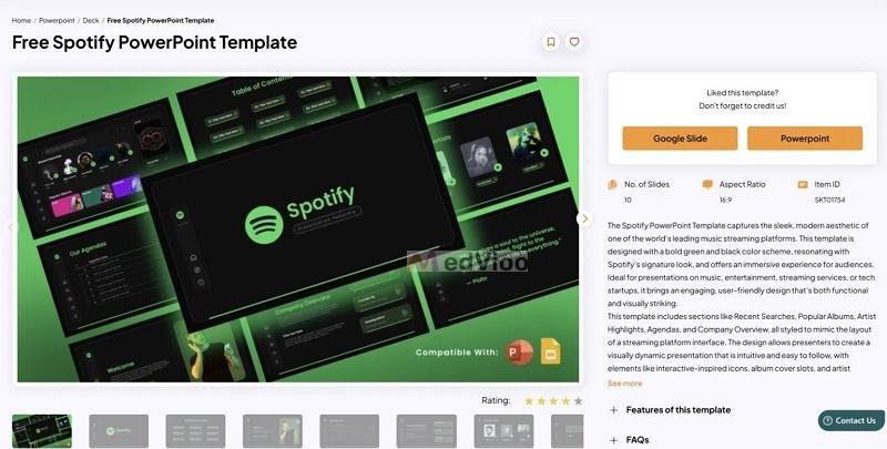click Download | Spotify Slides Templates