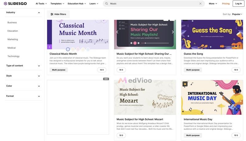 Slidesgo | Spotify Slides Templates