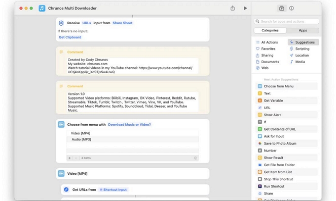 Chrunos Multi Downloader | YouTube Video Downloader Shortcuts