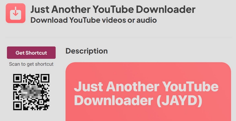Just Another YouTube Downloader | YouTube Video Downloader Shortcuts
