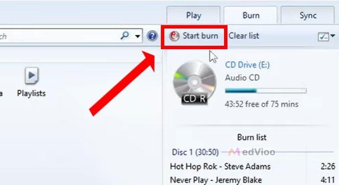 click Start Burn | Burn CD from Spotify