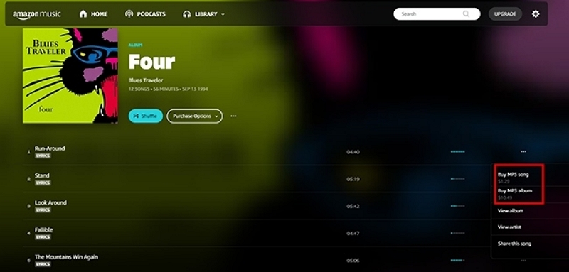 buy an MP3 on Amazon | amazon music converter online