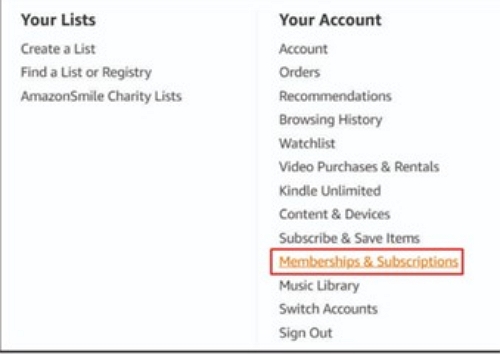 Memberships & Subscriptions | amazon music subscription cancel