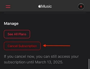 cancel subscription | cancel apple music subscription