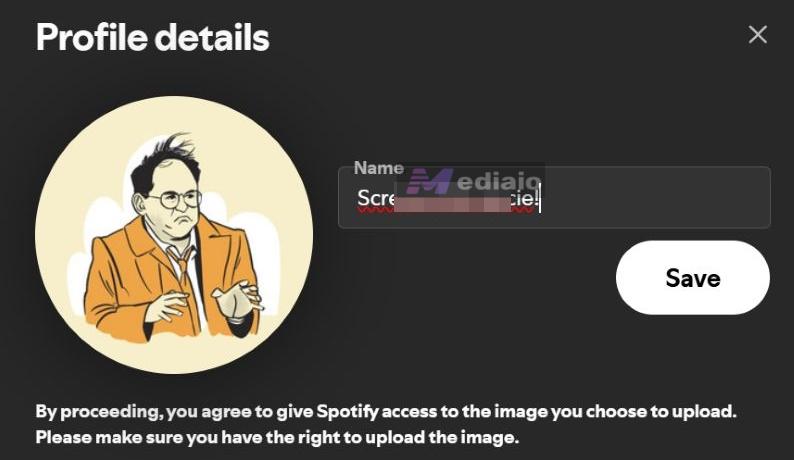 select Profile | Change Spotify Username
