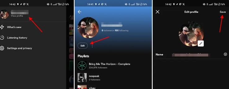 tap pencil icon | Download Cover Art from Spotify